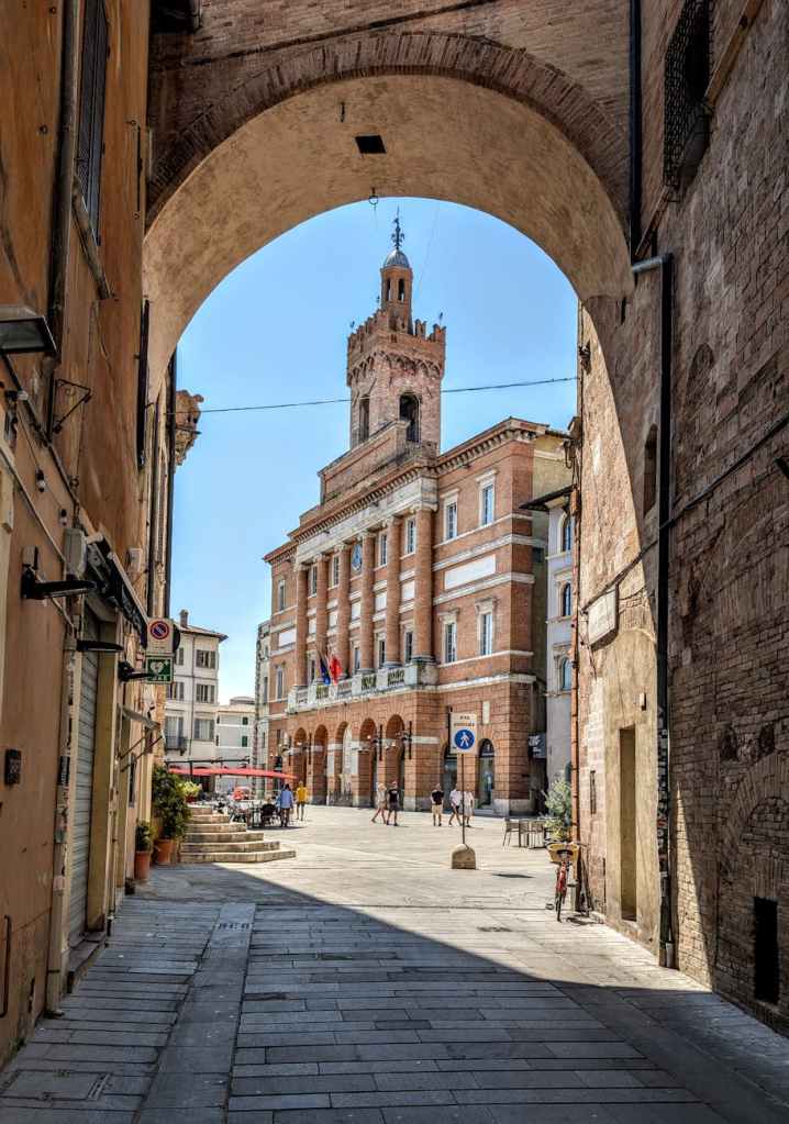 stunning view of palazzo comunale foligno